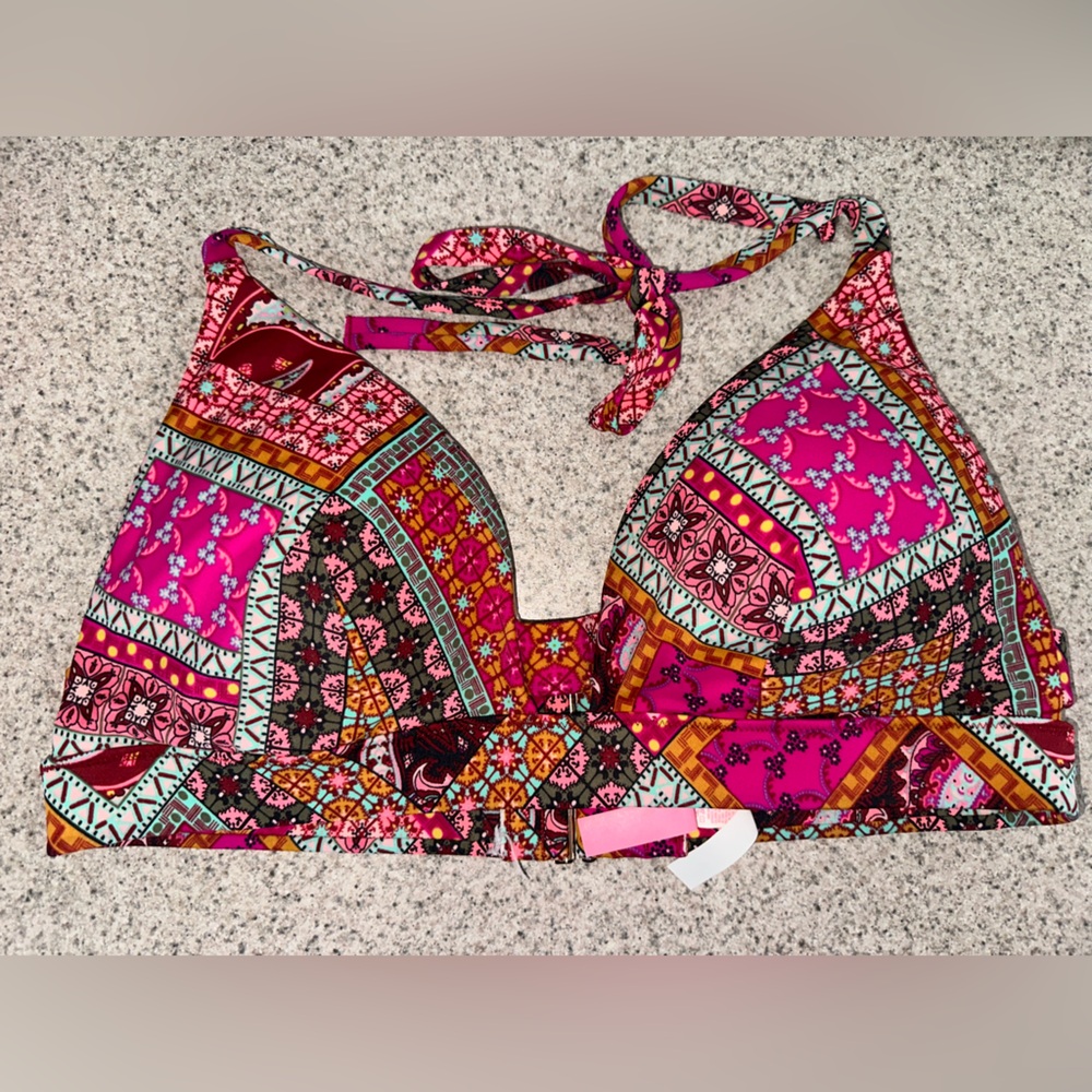 NWOT Victoria’s Secret The Sunkissed Paisley Floral Banded Bikini swim top L